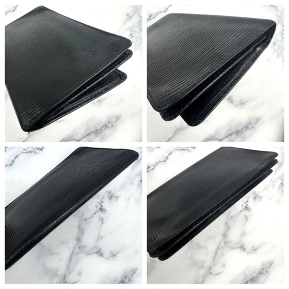 AUTHENTIC Louis Vuitton Monogram Porte Valeurs Checkbook Wallet. Color: Black